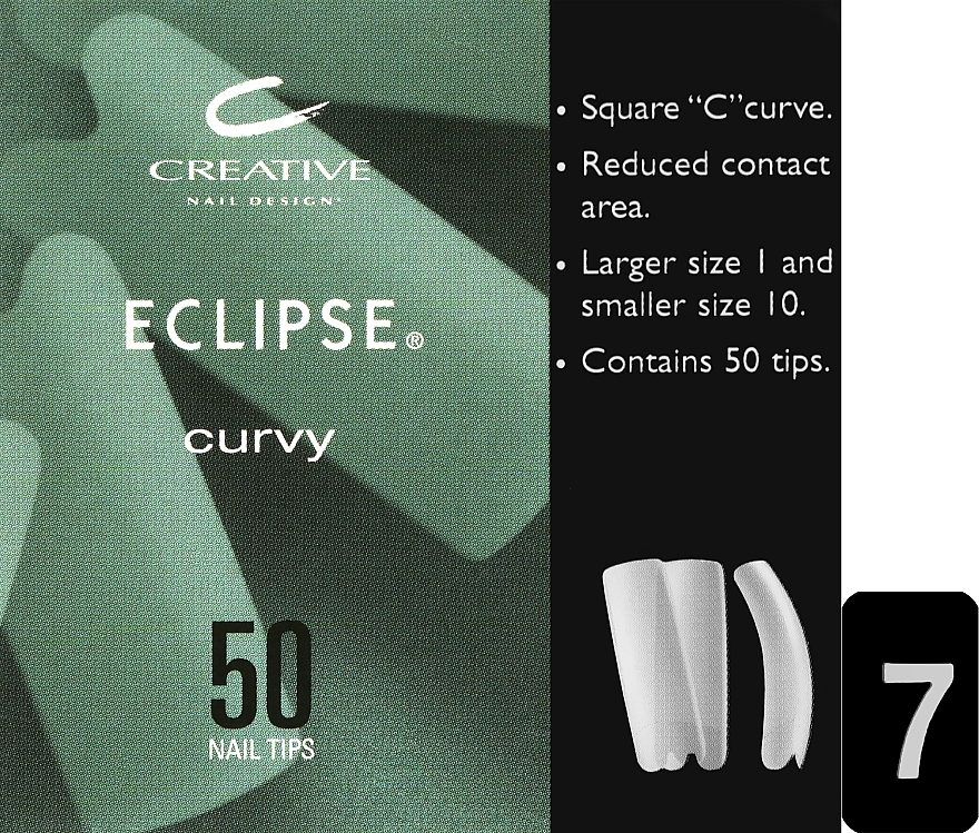 УЦЕНКА Типсы со специальным вырезом контактной зоны - CND Natural Eclipse Tips * — фото N1