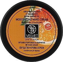 Зволожуючий крем для рук "Moisturization & Nourishment" - Velvet Love for Nature Organic Orange & Amaranth Hand Cream — фото N1