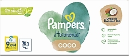 Детские влажные салфетки, 9x44 шт. - Pampers Harmonie Coco Baby Wipes — фото N4