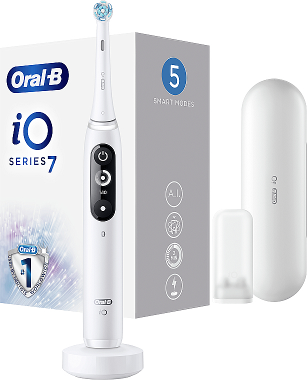 Электрическая зубная щетка, белая - Oral-B iO Series 7 — фото N1