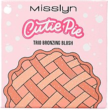 Парфумерія, косметика Бронзувальні рум'яна - Misslyn Cutie Pie Trio Bronzing Blush (тестер)