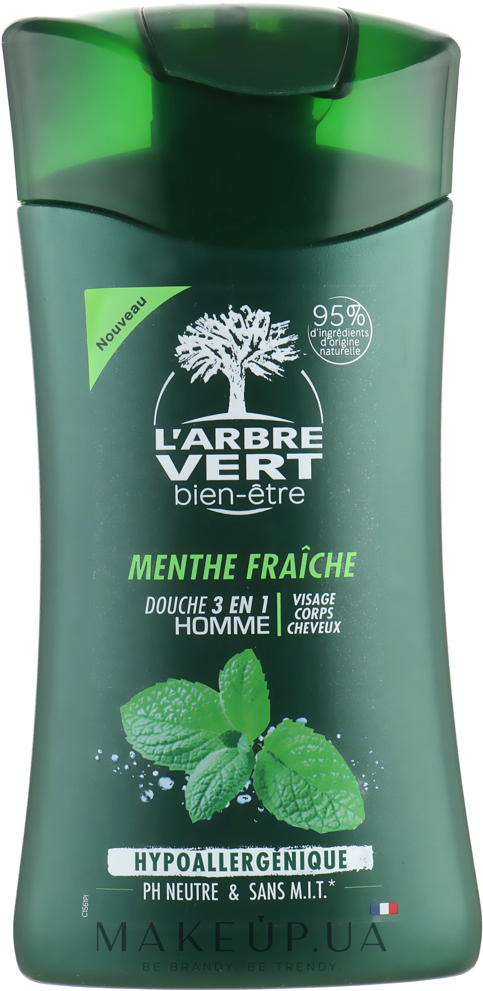 Крем-гель для душу для чоловіків з екстрактом свіжої м'яти - L'Arbre Vert Cream Shower Gel — фото 250ml