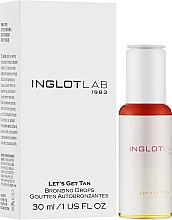 Бронзирующие капли для лица и тела - Inglot Lab Let's Get Tan Bronzing Drops — фото N2
