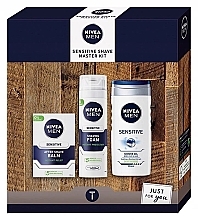 Парфумерія, косметика Набір - NIVEA Sensetive Shave Master (sh/foam/200ml + sh/gel/250ml + a/sh/balm/100ml)