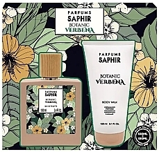 Духи, Парфюмерия, косметика Saphir Parfums Botanic Verbena - Набор (edt/100ml + b/milk/150ml)