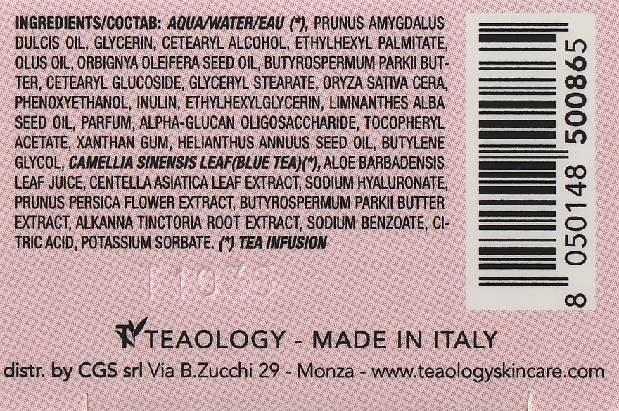 Зволожувальний крем для обличчя з персиковим чаєм - Teaology Blue Tea Peach Tea Hydra Cream — фото N3