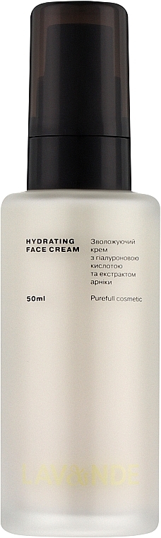 Зволожуючий крем з гіалуроновою кислотою та арнікою для обличчя - Lavande Hydrating Faсe Cream — фото N1