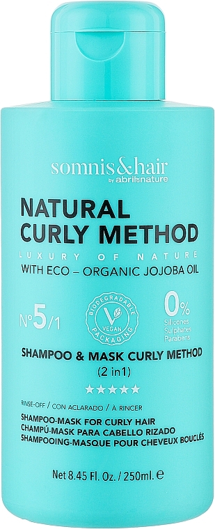 Шампунь и маска 2в1 для вьющихся волос - Somnis & Hair Shampoo & Mask Curly Method — фото N1