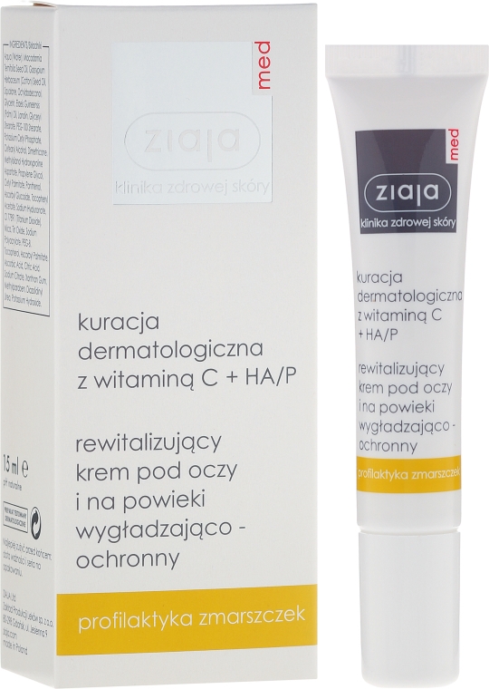Крем для шкіри навколо очей, з вітаміном С - Ziaja Med Dermatological Treatment with Vitamin C Eye Cream