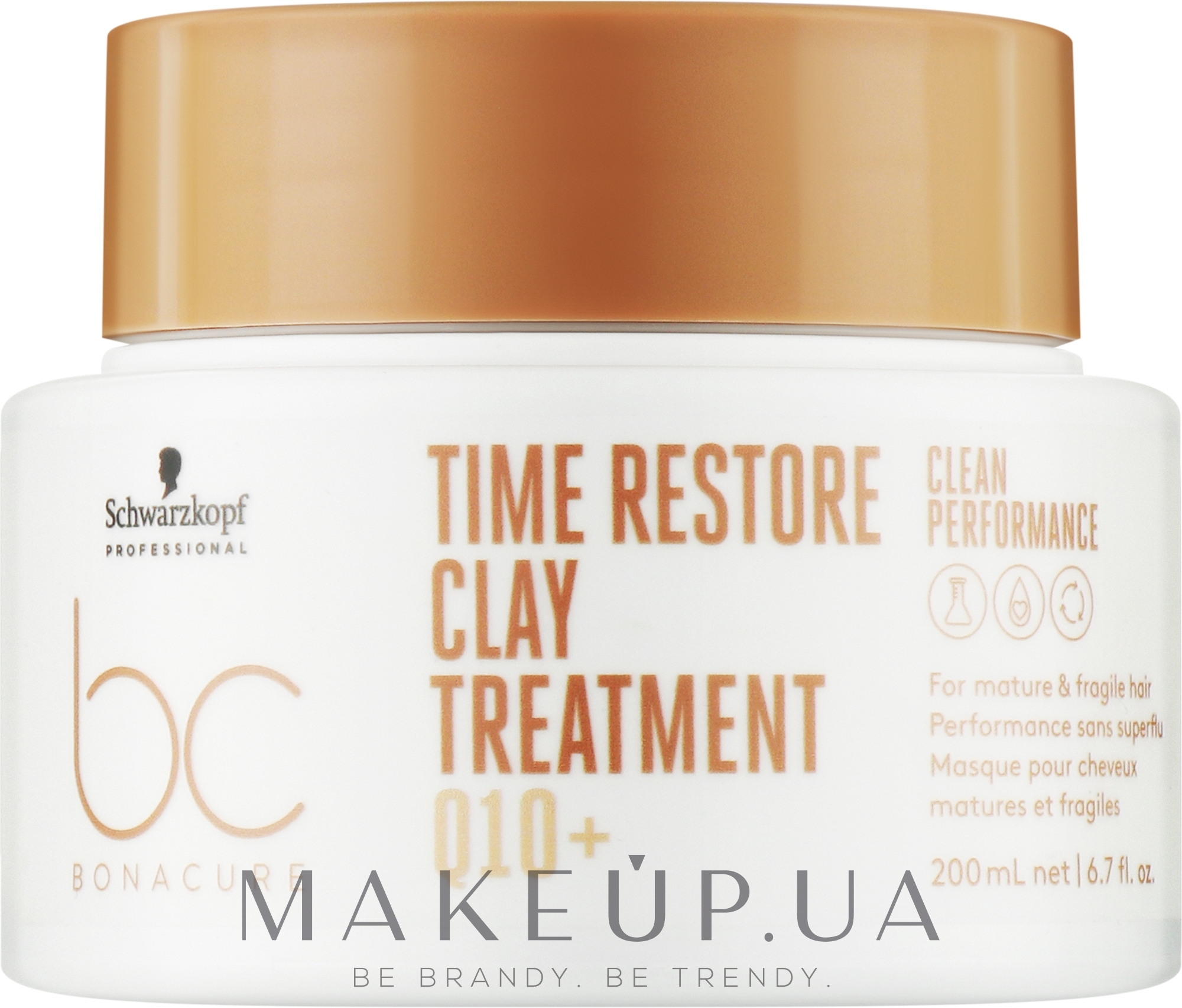 Маска для волосся - Schwarzkopf Professional Bonacure Time Restore Clay Treatment Q10+ — фото 200ml