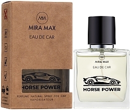 Ароматизатор для авто - Mira Max Eau De Car Horse Power Perfume Natural Spray For Car Vaporisateur — фото N2