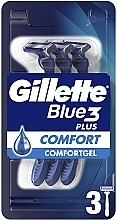 Парфумерія, косметика Набір одноразових станків для гоління, 3 шт. - Gillette Blue 3 Comfort