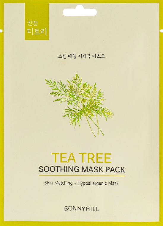 Тканевая маска с экстрактом чайного дерева - Beauadd Bonnyhill Mask Pack Tea Tree