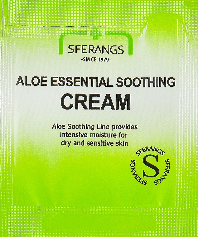 УЦЕНКА Крем для лица с алоэ, успокаивающий - Sferangs Aloe Essential Soothing Cream (пробник) * — фото N1