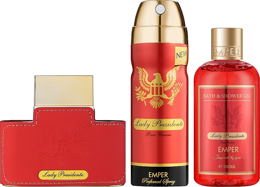 Lady Presidente - Набір (edp/100ml + deo/200ml + sh/gel/250ml) — фото N2