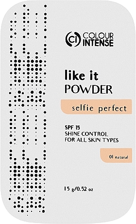 Матувальна пудра для обличчя - Colour Intense Selfie Perfect Like It Powder SPF 15 — фото N2