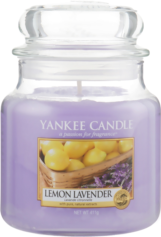 Ароматична свічка "Лимон і лаванда" - Yankee Candle Lemon Lavender — фото N3