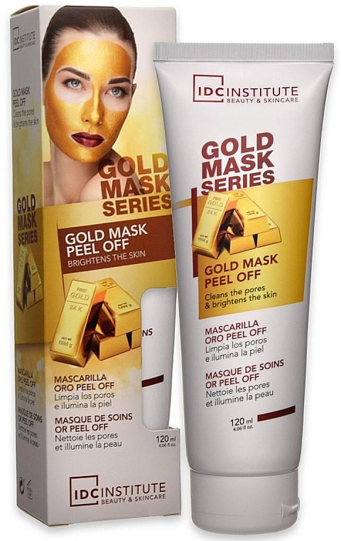 Золота маска-плівка для обличчя - IDC Institute Charcoal Gold Mask Peel Off — фото N1