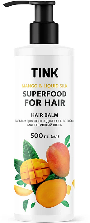 Бальзам для пошкодженого волосся "Манго та рідкий шовк" - Tink SuperFood For Hair Mango & Liquid Balm — фото N4