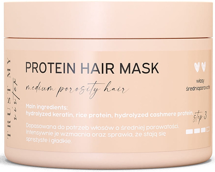 Протеїнова маска для волосся середньої пористості - Trust My Sister Medium Porosity Hair Protein Mask