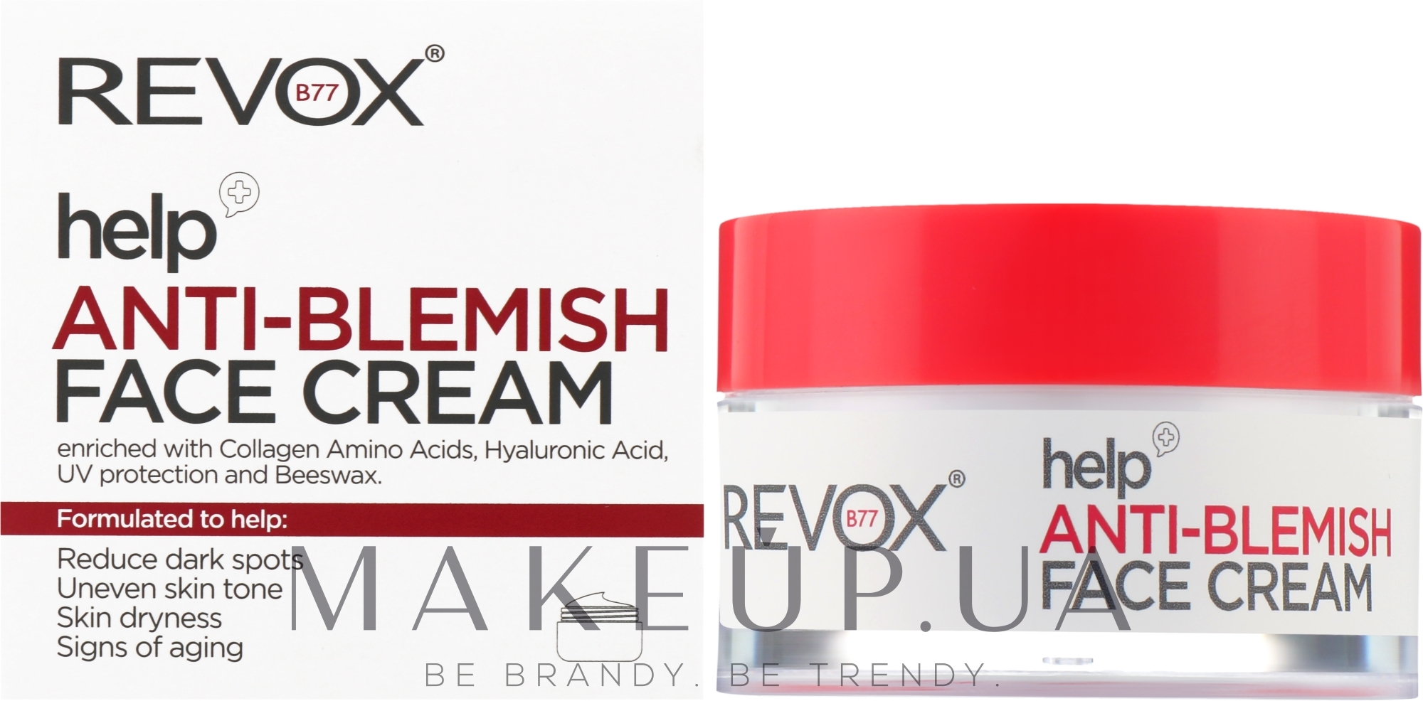 Крем для обличчя проти пігментних плям - Revox Help Anti-Blemish Face Cream — фото 50ml