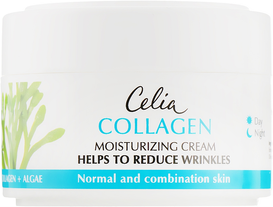 Крем зволожуючий від зморшок для нормальної та комбінованої шкіри обличчя - Celia Collagen Cream — фото N1