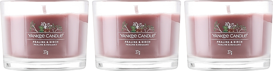 Набір - Yankee Candle Praline & Birch (candle/3x37g) — фото N2