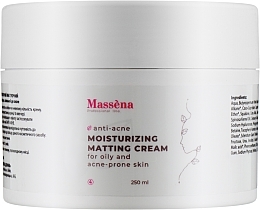 Зволожувальний матувальний крем для обличчя - Massena Anti-Acne Moisturizing Matting Cream — фото N1