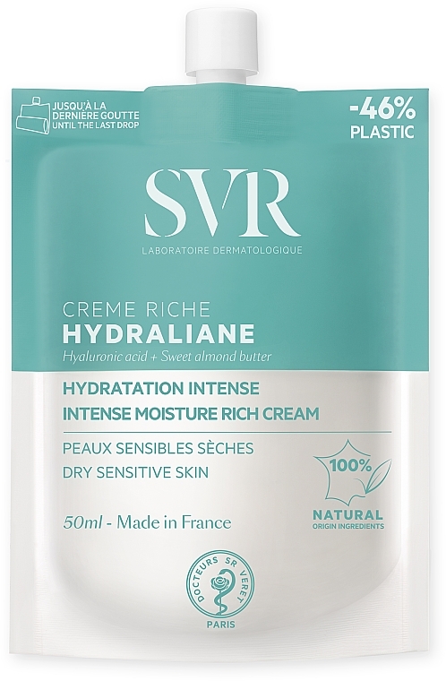 Насичений зволожувальний крем - SVR Hydraliane Rich Cream (дой-пак) — фото N1