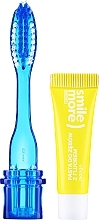 Набор в синем футляре - Hiskin Mango Travel Set (toothpaste/4ml + toothbrush) — фото N2