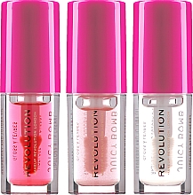 Набор - Makeup Revolution Juicy Bomb Lip Gloss Mini Set (lipgloss/3x1.8ml) — фото N2