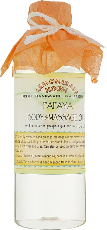Масло для тела "Папайя" - Lemongrass House Papaya Body & Massage Oil — фото N1