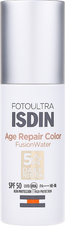 Тональный солнцезащитный крем для лица с тройным действием против фотостарения - Isdin FotoUltra Age Repair Color SPF50  — фото N1