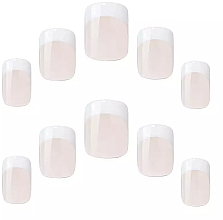 Накладные ногти - Elegant Touch Natural French Pink 126 Short False Nails — фото N2