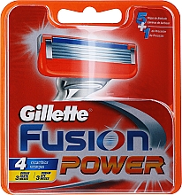 Сменные кассеты для бритья, 4 шт. - Gillette Fusion Power — фото N9