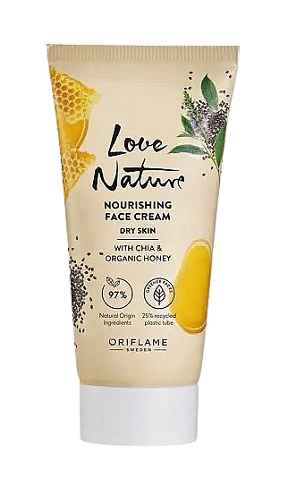 Питательный крем для лица с чиа и органическим медом - Oriflame Love Nature Nourishing Face Cream — фото N1