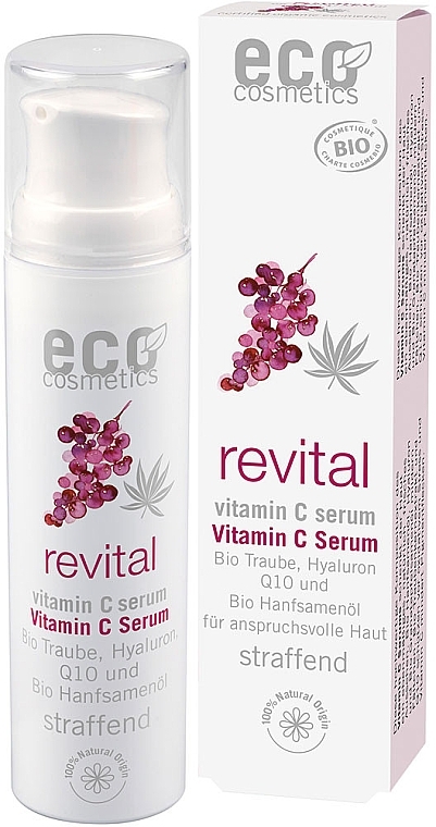 Відновлювальна сироватка для обличчя з вітаміном С - Eco Cosmetics Revital Vitamin C Serum — фото N1