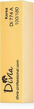 Баф-брусок четырехсторонний 100/180, желтый - Divia — фото N1