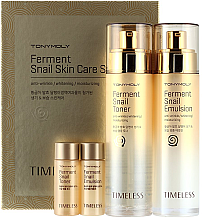 Парфумерія, косметика Набір - Tony Moly Timeless Ferment Snail Skin Care Set (toner/140ml + emul/140ml + toner/20ml + emul/20ml)