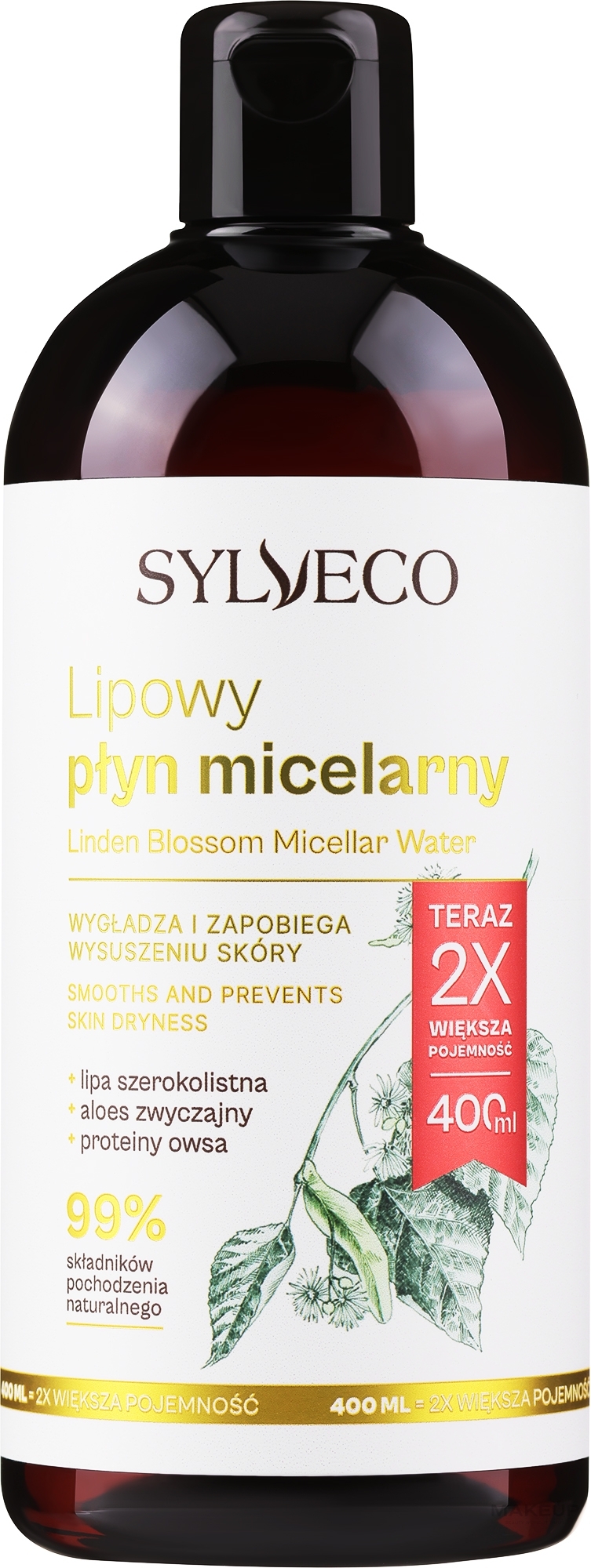 Міцелярна рідина з екстрактом липи та алое - Sylveco — фото 400ml