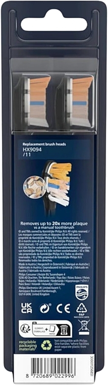 Насадки для зубной щетки, 4 шт. - Philips Sonicare A3 Premium All In One HX9094/11 — фото N3