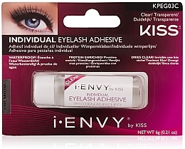 ПОДАРУНОК! Клей для накладних пучків - Kiss IEnvy Long Lasting Individual Eyelash Adhesive Clear — фото N1