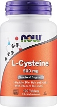 Пищевая добавка "L-Цистеин", 500 мг - Now Foods L-Cysteine Tablets — фото N1