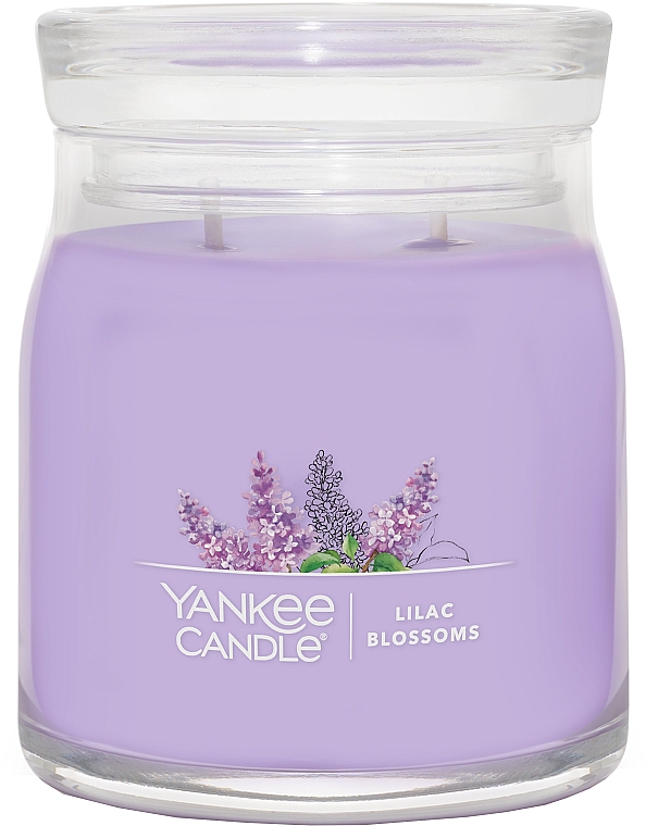 Ароматическая свеча в банке "Цветы сирени", 2 фитиля - Yankee Candle Lilac Blossoms — фото N1