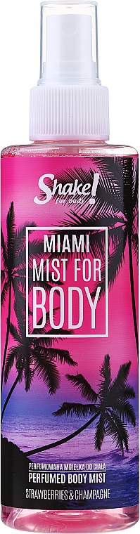 Shake for Body Perfumed Body Mist Miami Strawberries & Champagne - Парфумований міст для тіла — фото N1