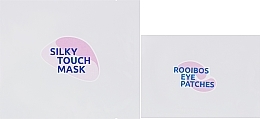 Набір для обличчя тканинна маска та патчі для повік для зволоження, розгладжування шкіри - Marie Fresh Cosmetics Silky Touch Set (f/mask/50g + eye/patch/50g) — фото N2