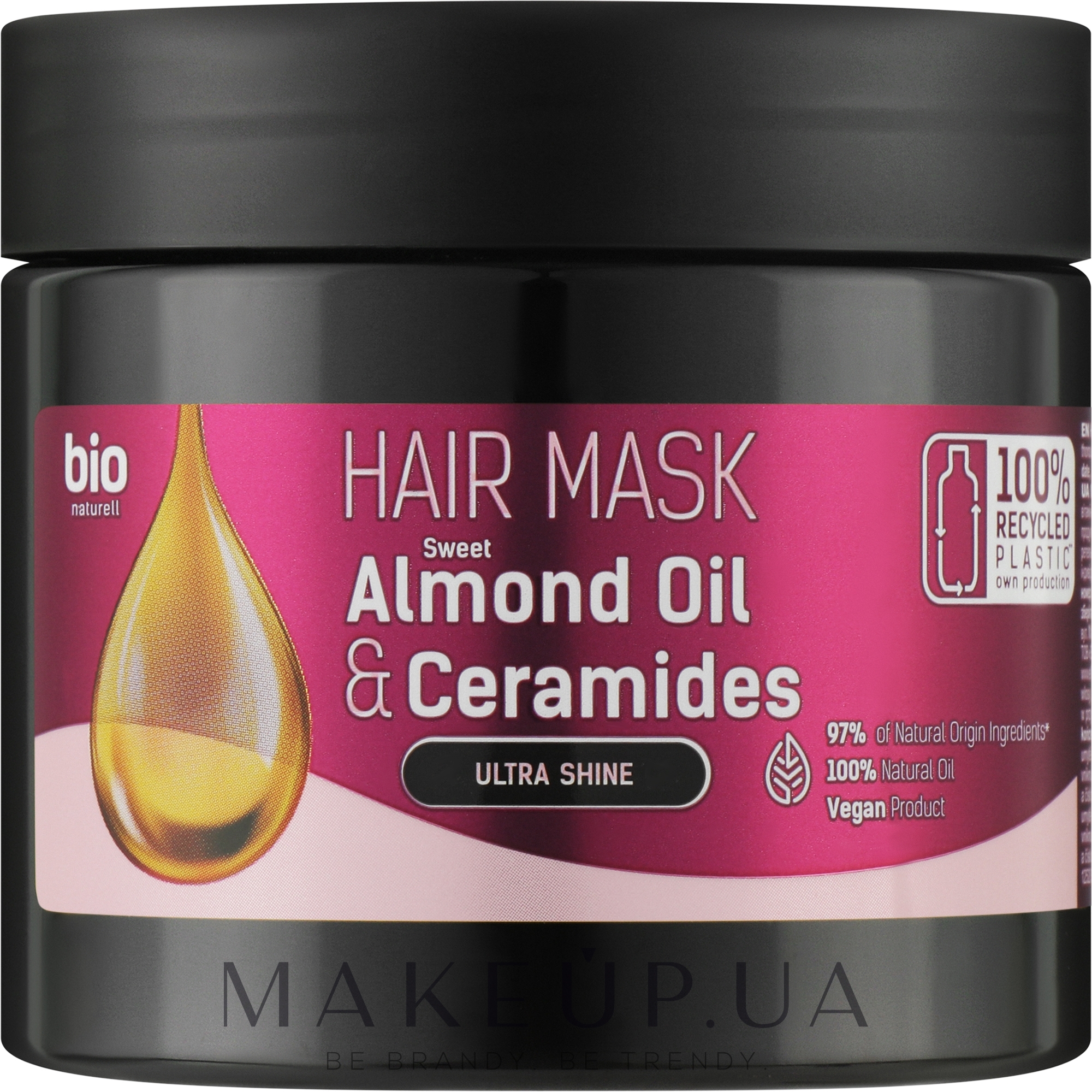 Маска для волосся "Sweet Almond Oil & Ceramides" - Bio Naturell Hair Mask — фото 295ml