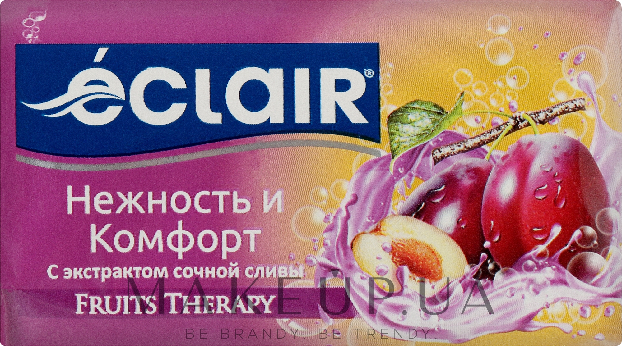 Мыло туалетное "Нежность и комфорт с экстрактом сочной сливы" - Eclair Fruits Therapy — фото 90g