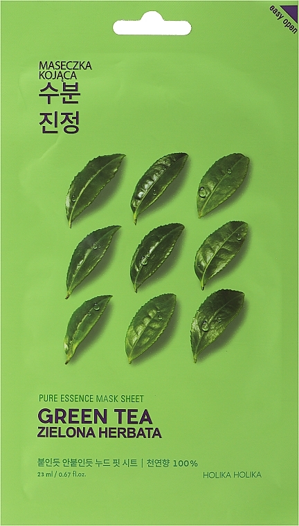 Тканевая маска "Зеленый чай" - Holika Holika Pure Essence Mask Sheet Green Tea — фото N2