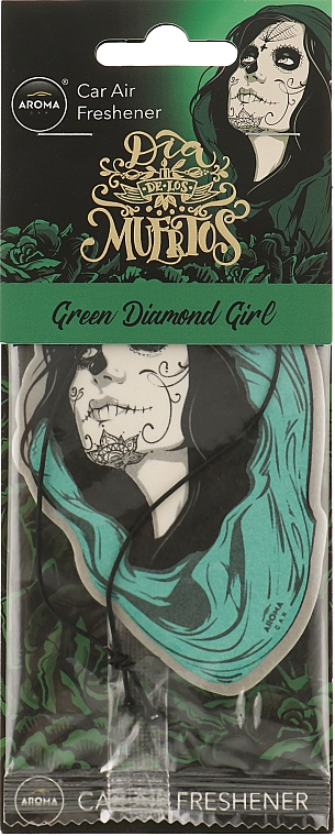 Ароматизатор для авто "Green Diamond Girl" - Aroma Car Dia De Los Muertos — фото N1